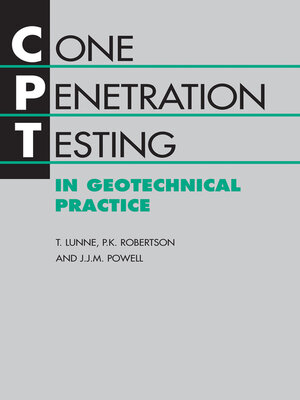 cover image of Cone Penetration Testing in Geotechnical Practice